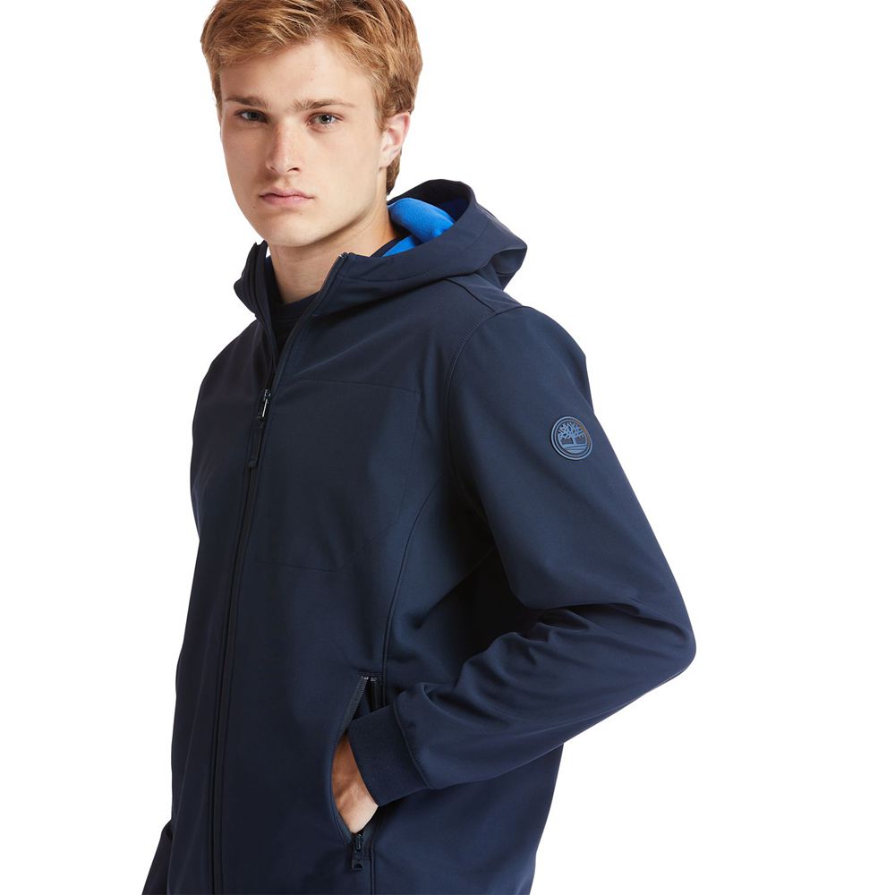 Timberland Mens Jackets Mt. Waumbeck Hooded Softshell - Navy - India AS8397412